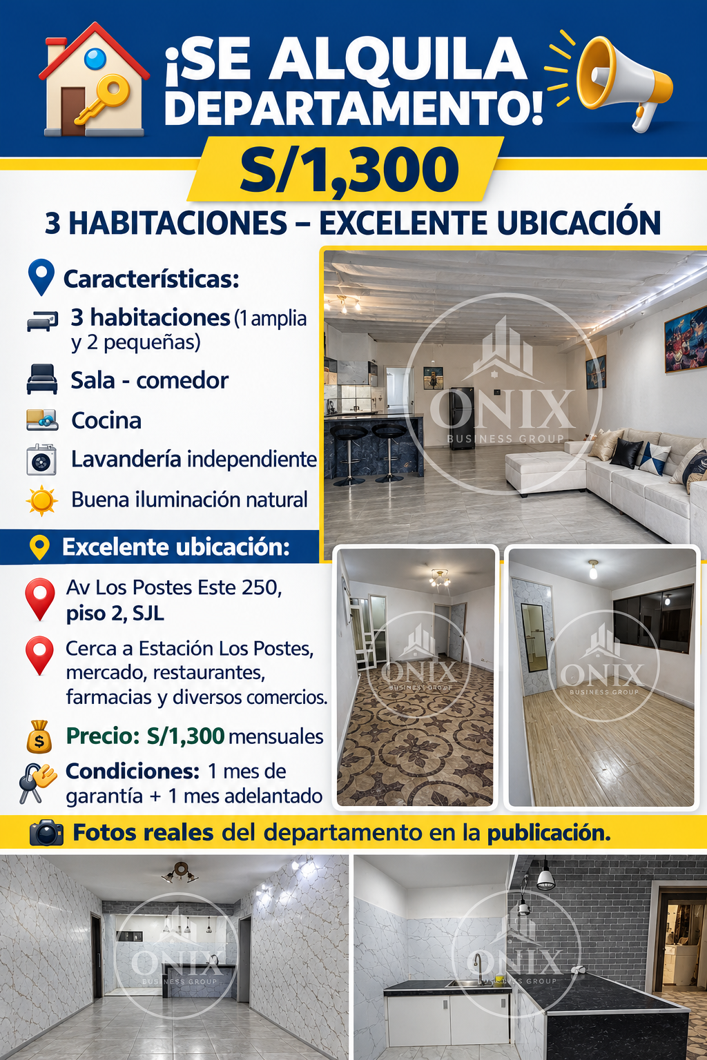 Departamento en alquiler SJL